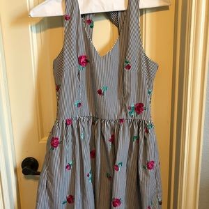 Black and White Dress with Flowers